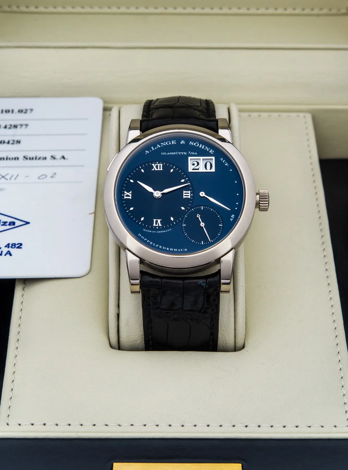 A. Lange & Söhne Lange 1 101.027 White gold Blue