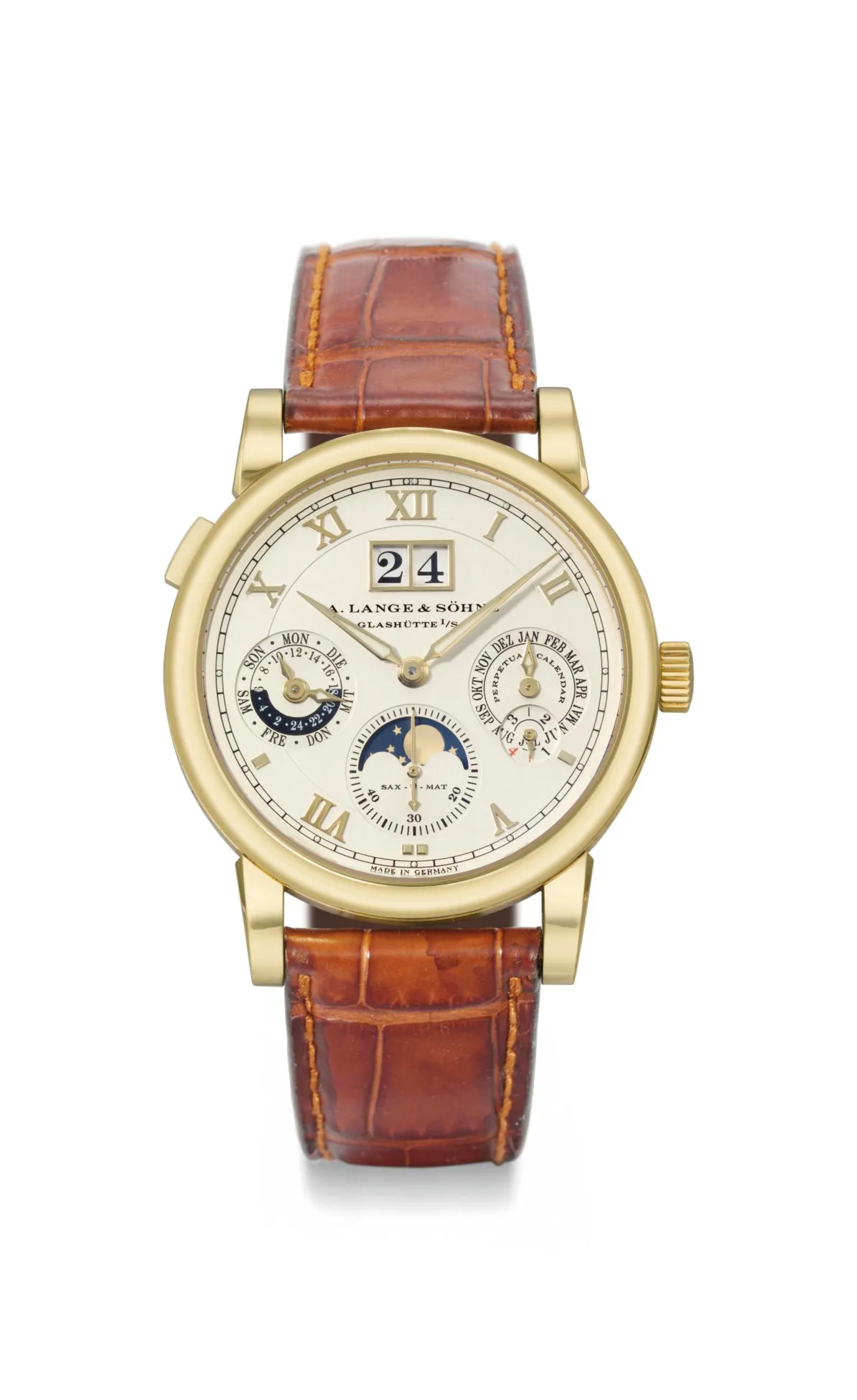 A. Lange & Söhne Langematik Perpetual 310.021 D 38.5mm Yellow gold Silver