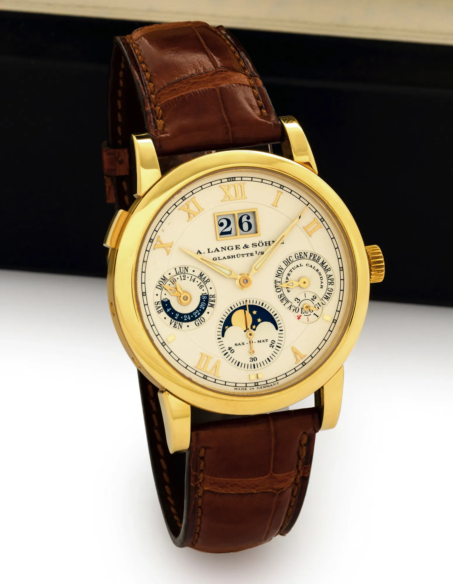 A. Lange & Söhne Langematik Perpetual 310.021 38mm Yellow gold Champagne