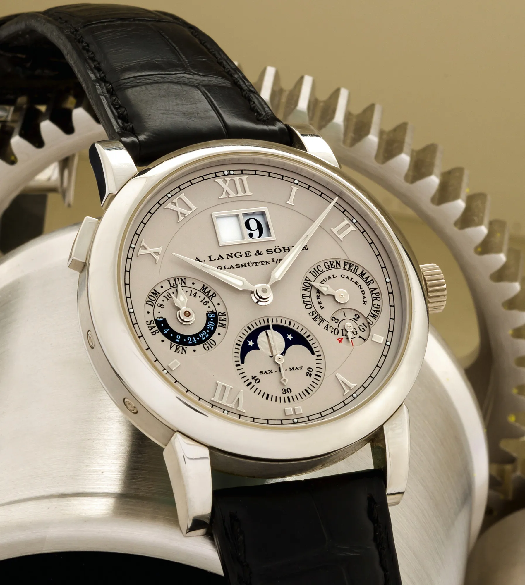 A. Lange & Söhne Langematik Perpetual 310.025 38.5mm Platinum Silver