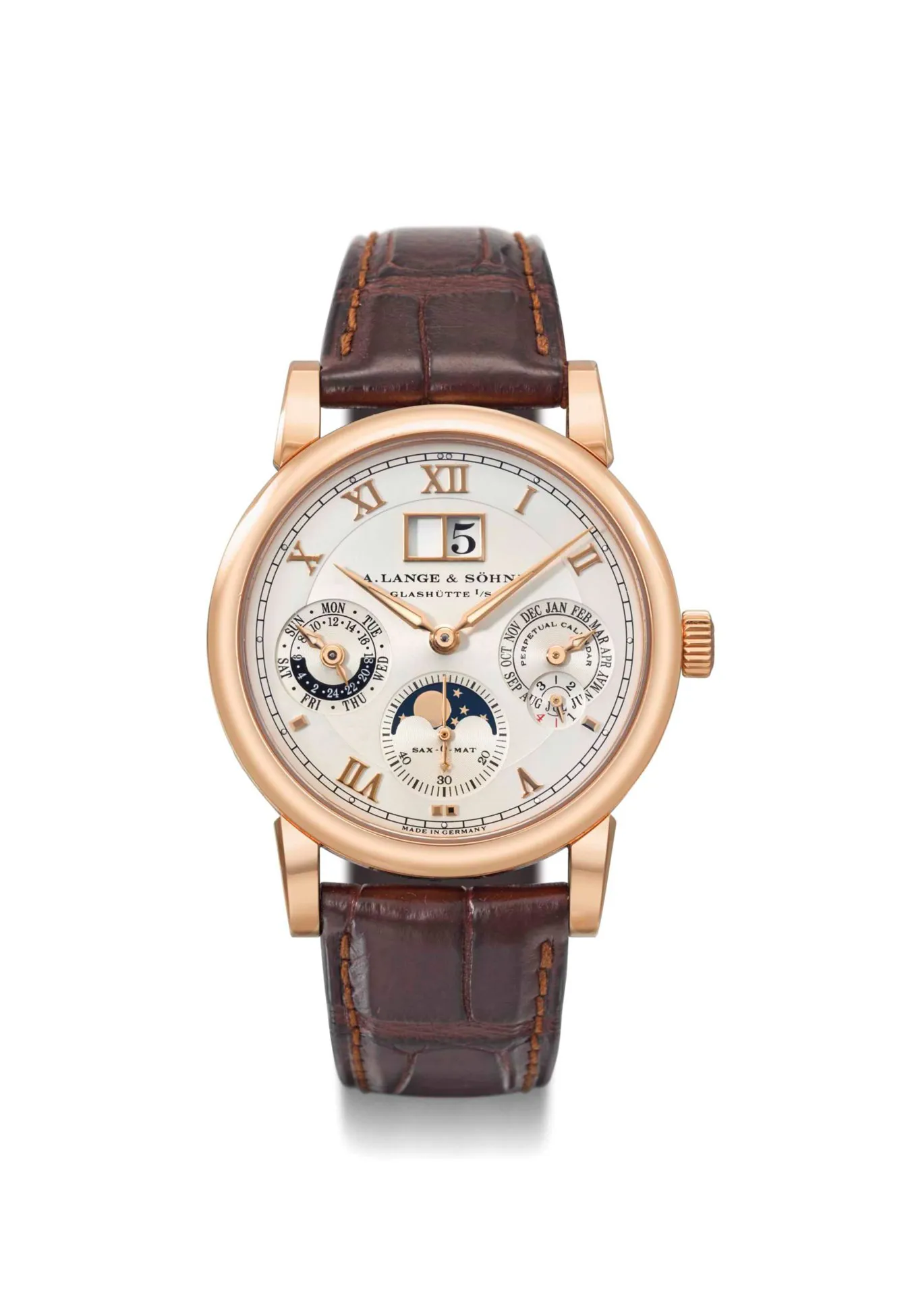 A. Lange & Söhne Langematik Perpetual 301.025 38.5mm Rose gold Silvered