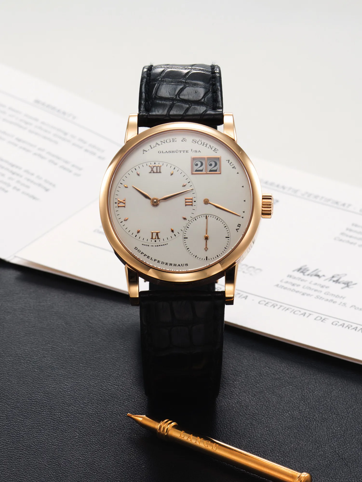 A. Lange & Söhne 111.032 36mm Rose gold Silver