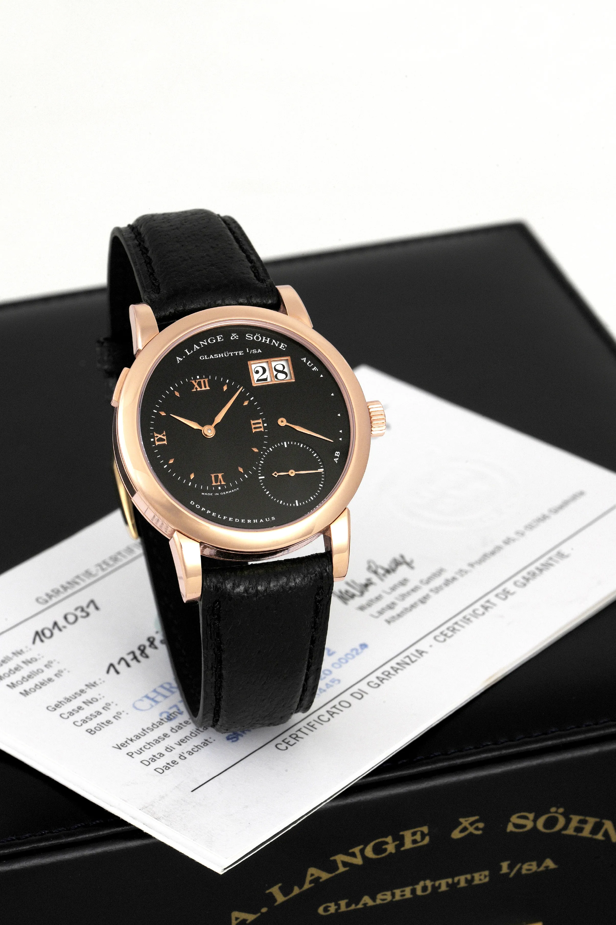 A. Lange & Söhne 101.031 38.5mm Rose gold Black