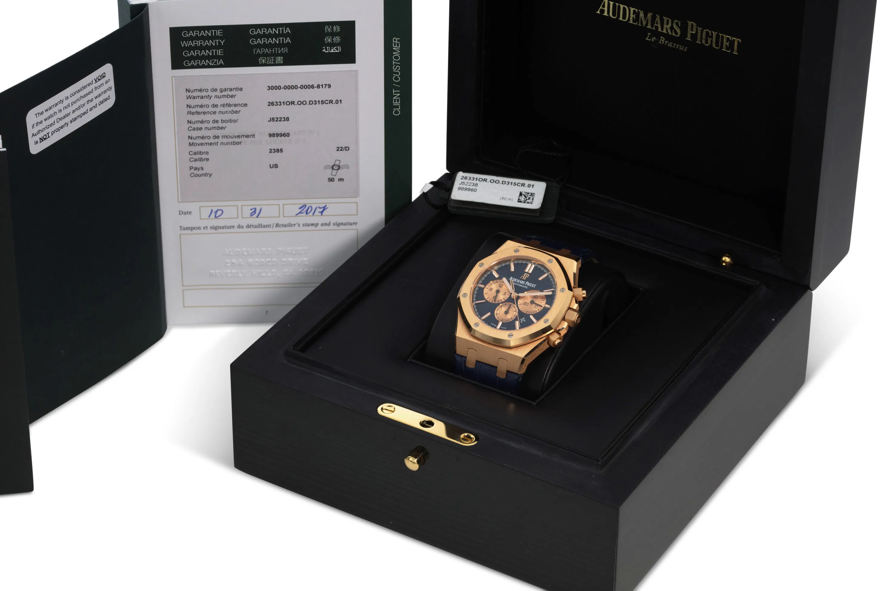 Audemars Piguet Royal Oak 26331 41mm Rose gold Blue 3