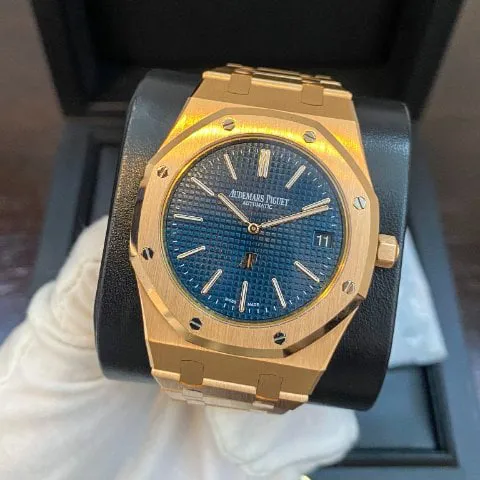 Audemars Piguet Royal Oak 15202OR.OO.1240OR.01 39mm Rose gold Blue