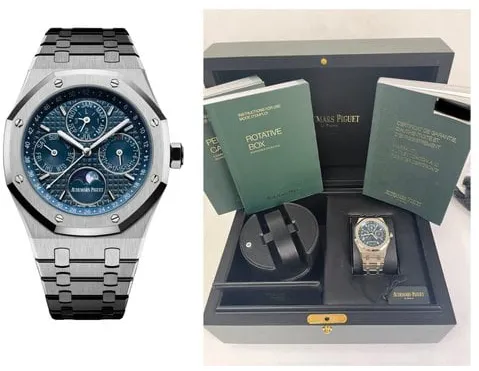 Audemars Piguet Royal Oak Perpetual Calendar 26574ST.OO.1220ST.02 41mm Stainless steel Blue