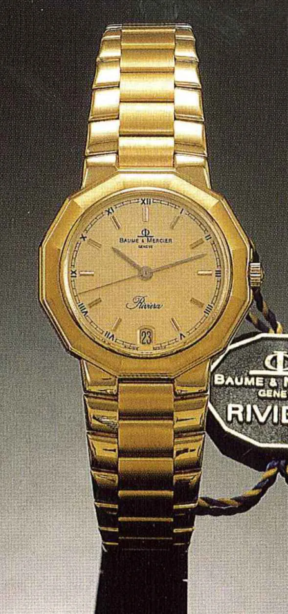 Baume & Mercier Riviera 31mm Yellow gold Champagne