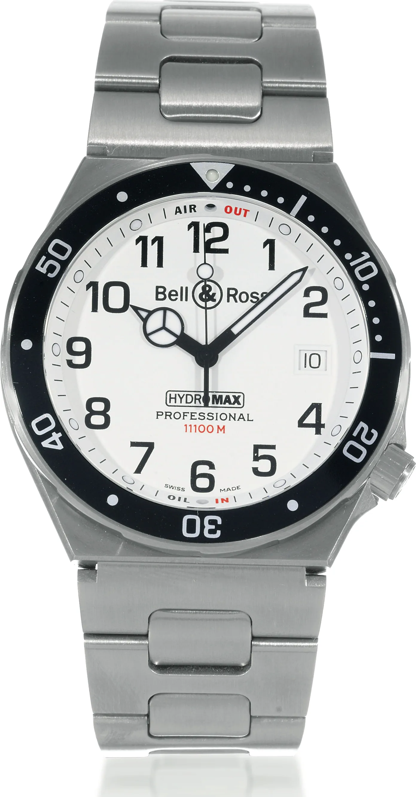 Bell & Ross 400AS 40mm Stainless steel White