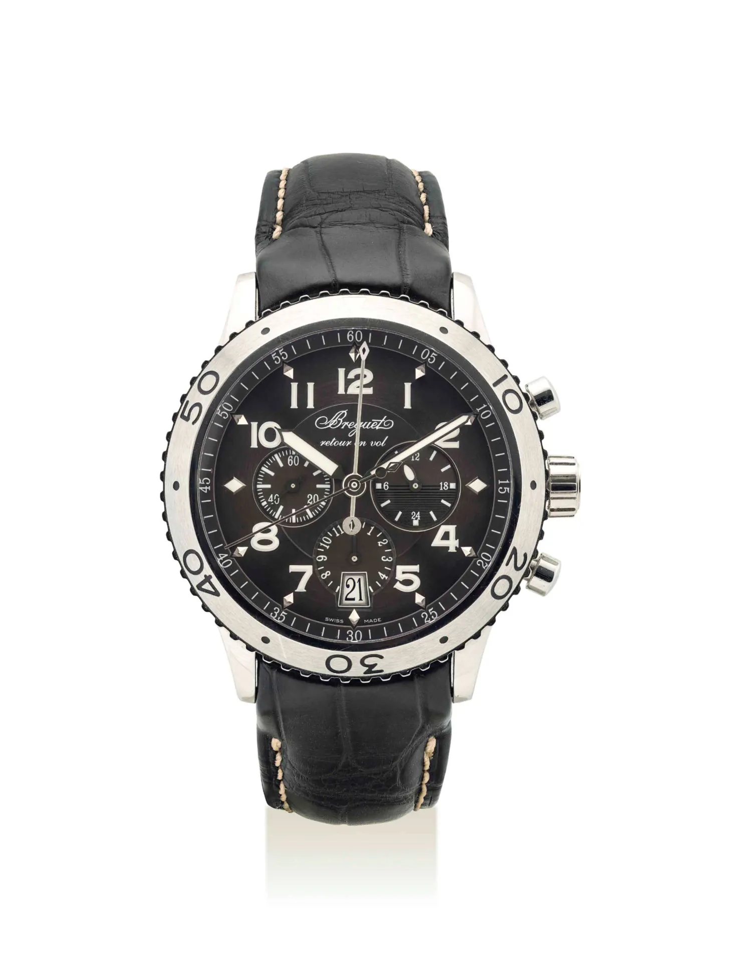 Breguet Type XXI Transatlantique 3810ST/92/9ZU 43.5mm Stainless steel Brown