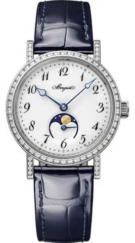 Breguet Classique 9088BB/29/964/DD0D 30mm White gold White