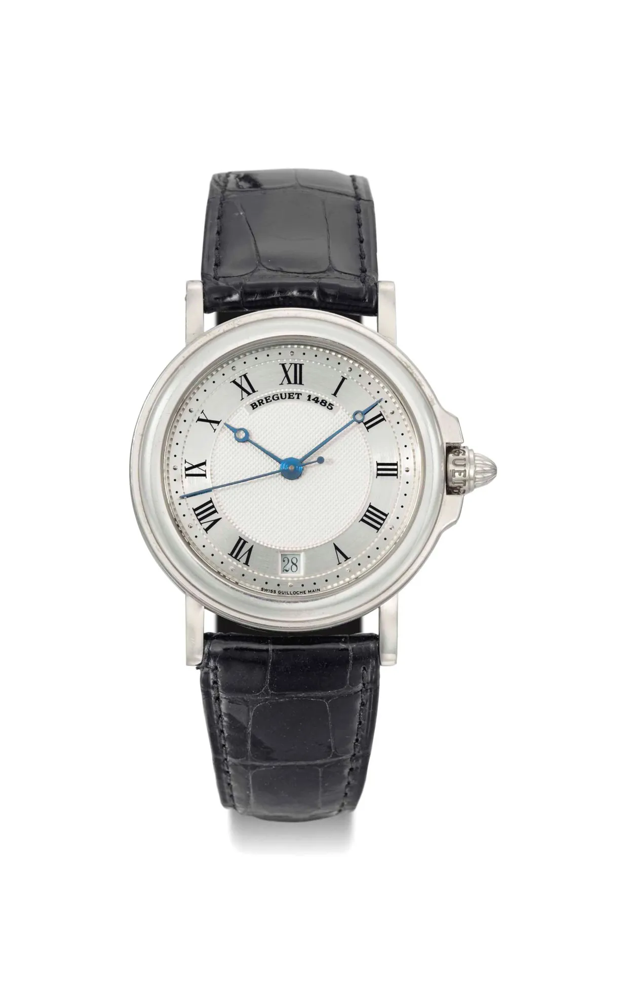 Breguet Marine 3400 36mm White gold Two-tone silvered brushed