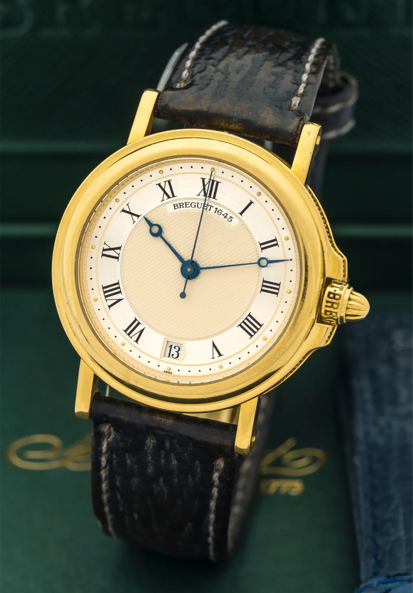 Breguet Marine 3400BA 35.5mm Yellow gold Silver