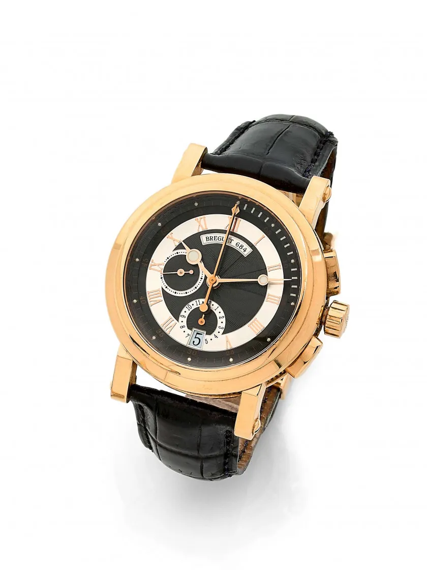 Breguet Marine 5827 43mm Rose gold bi-color black and silver