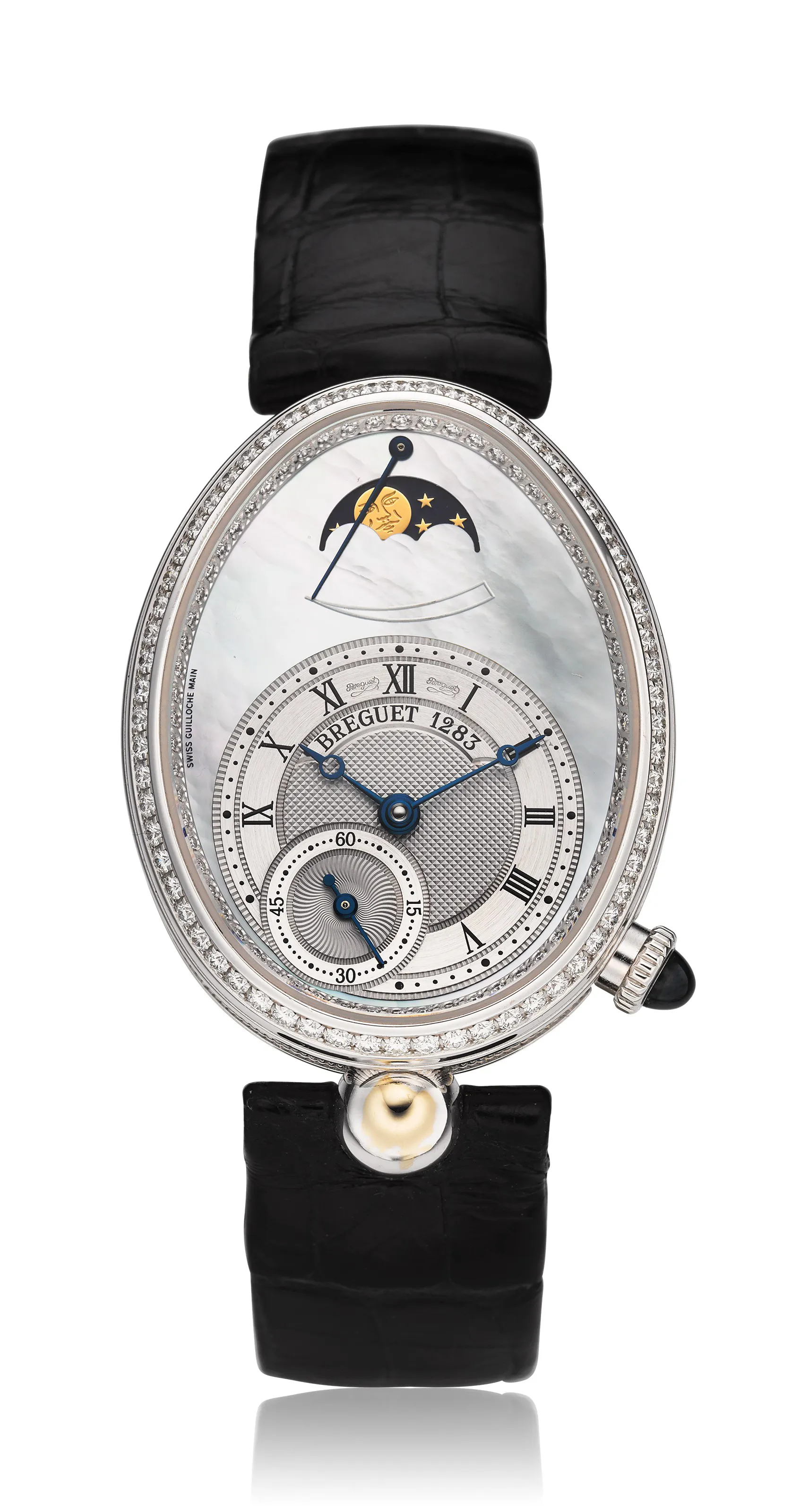 Breguet Reine de Naples 8908 29mm White gold and Diamond Mother-of-pearl