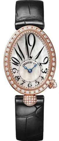 Breguet Reine de Naples 8928BR/5W/944/DD0D 25mm Rose gold White