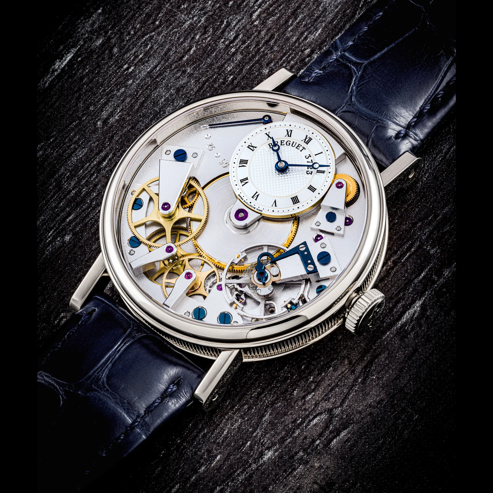 Breguet Tradition 7027 38mm White gold Semi-skeletonized