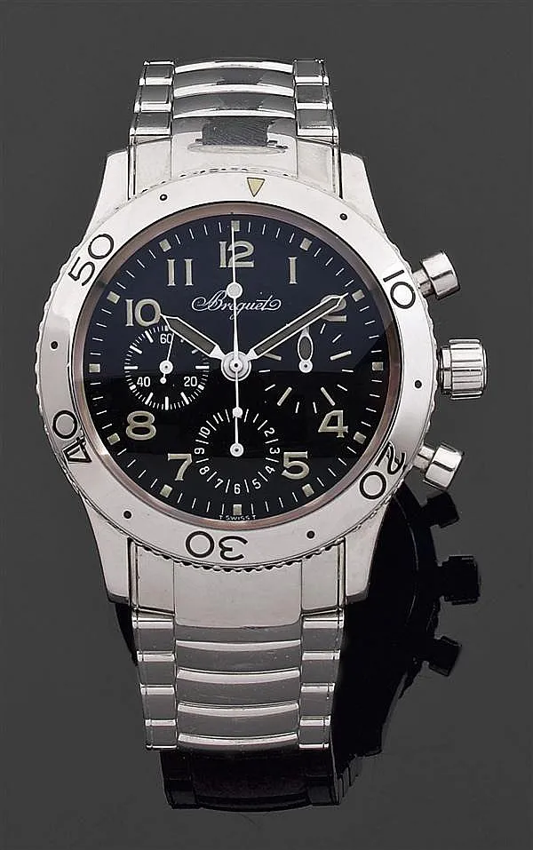 Breguet Type XX Aéronavale 3800 39mm Stainless steel Black