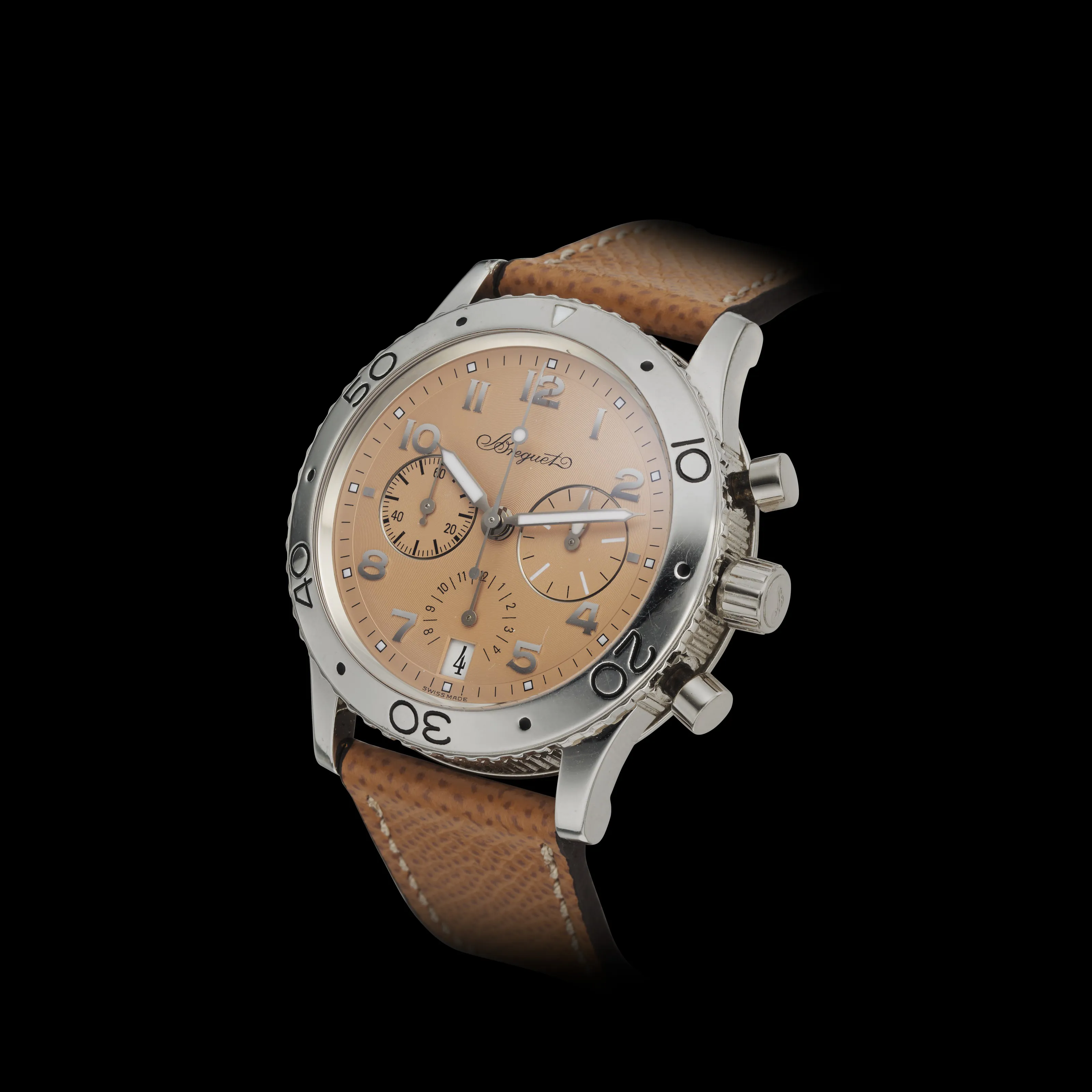 Breguet Type XX 3827 39mm Platinum Salmon