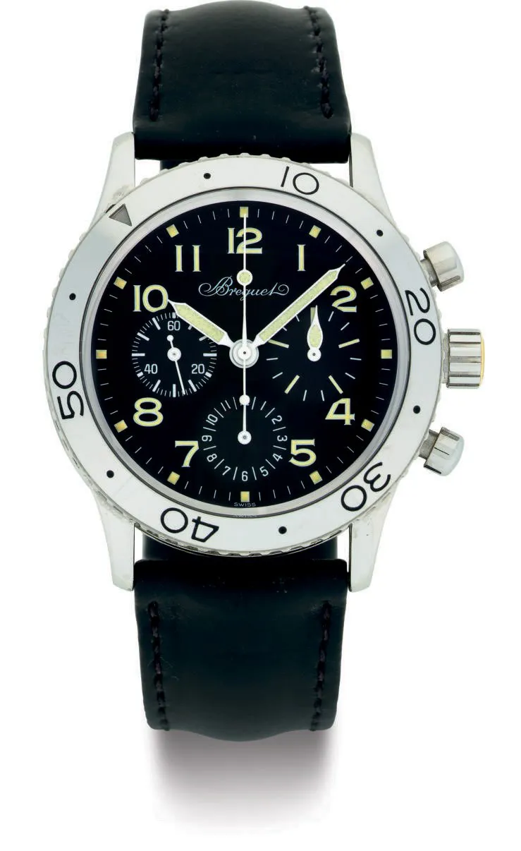 Breguet Type XX Aéronavale 3800 39mm Stainless steel Black