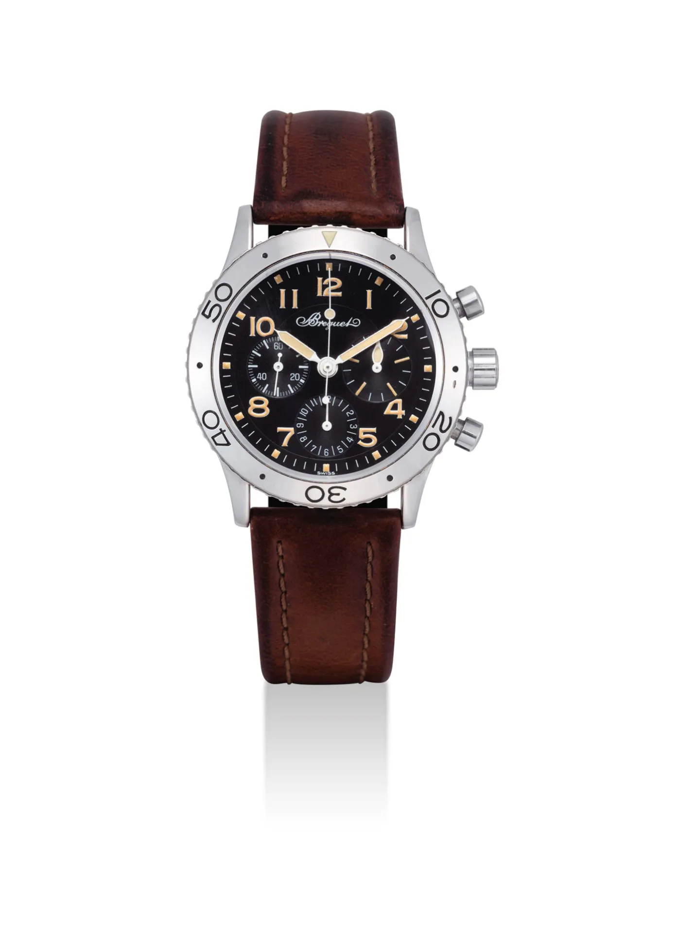 Breguet Type XX Aéronavale 3800 39mm Stainless steel Black