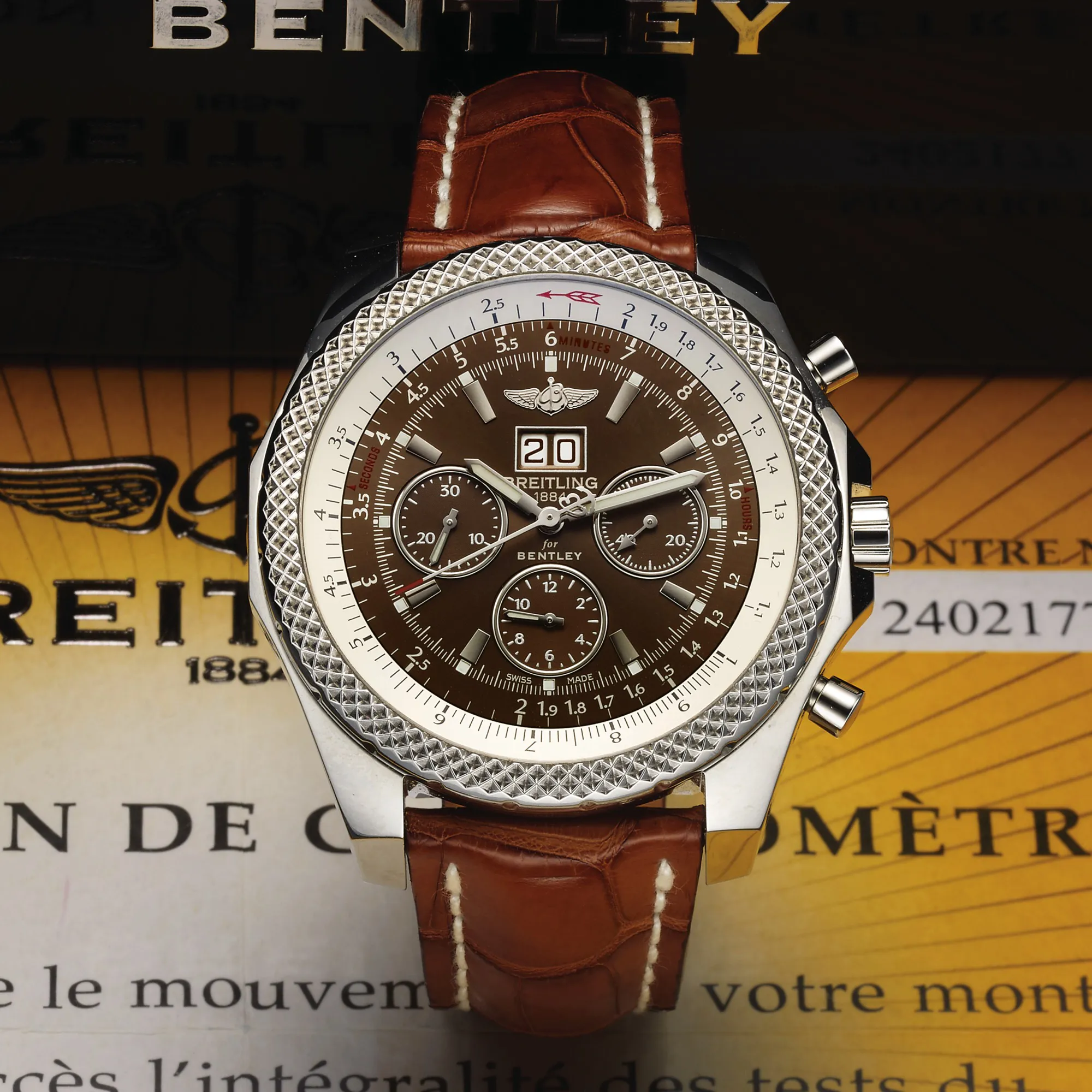 Breitling Bentley A44364 50mm Stainless steel Brown