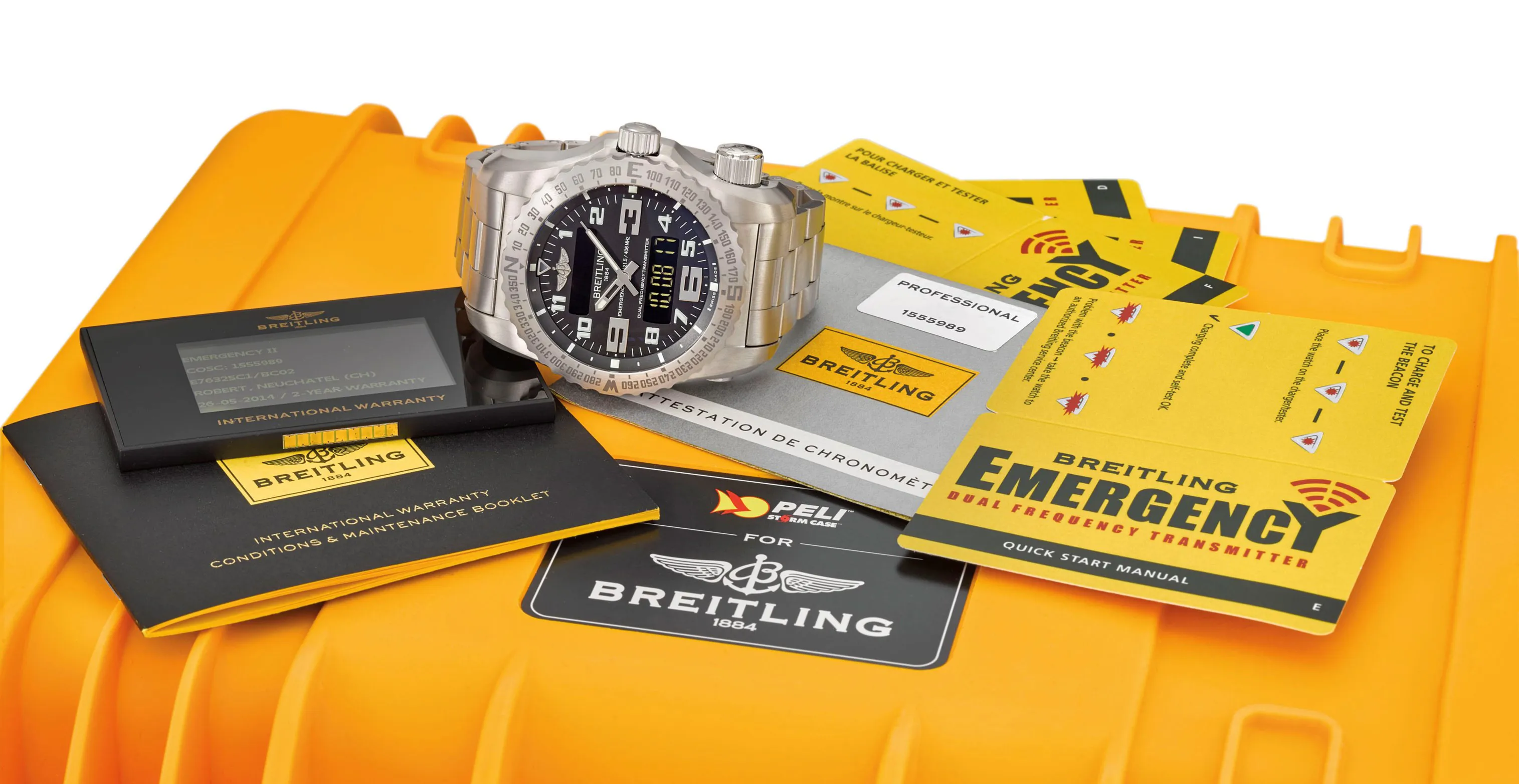 Breitling Emergency E76325 51mm Titanium Grey