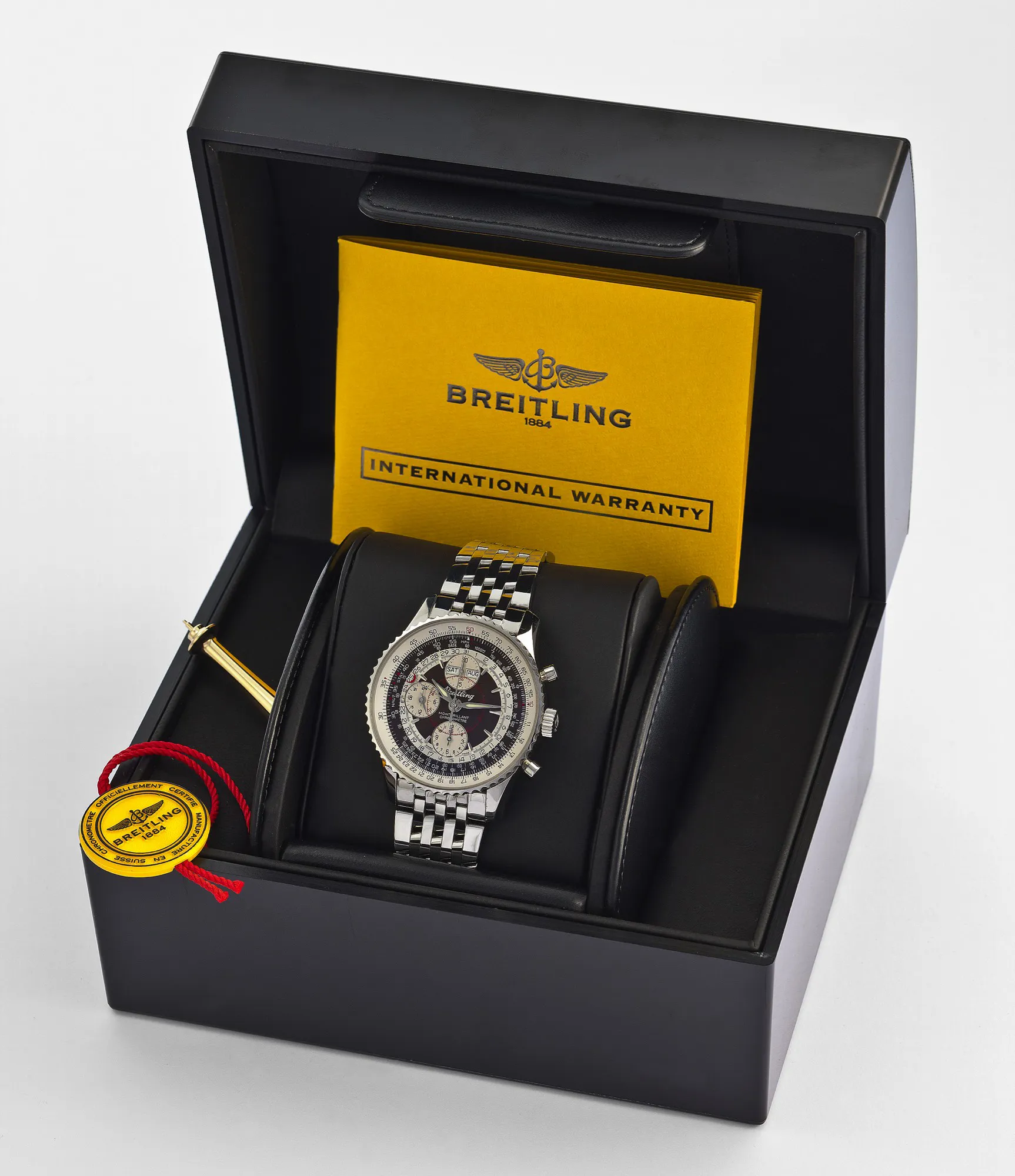 Breitling Montbrillant A21330 43mm Stainless steel Two-tone white and gray