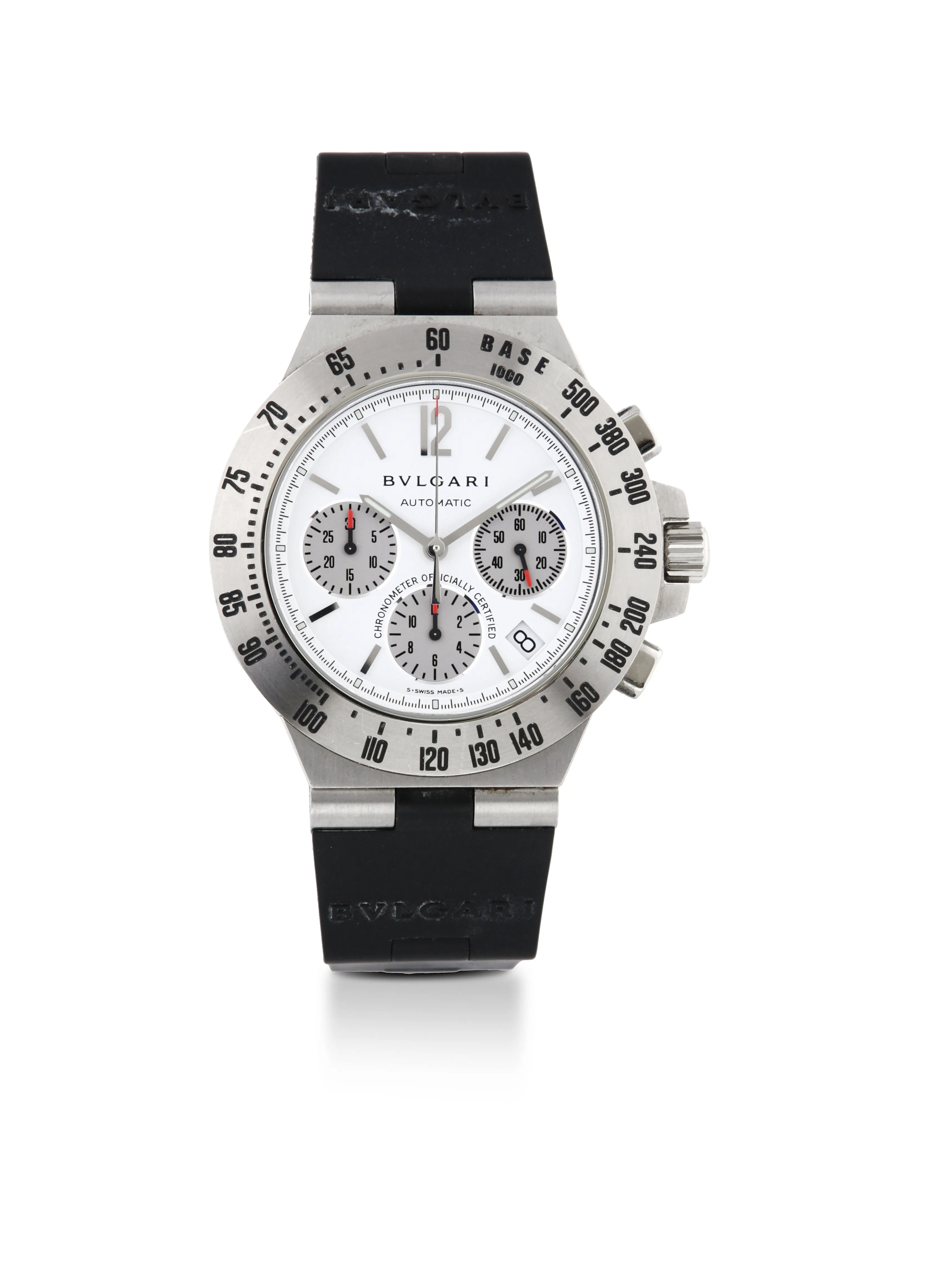 Bulgari Diagono CH 40 S TA 40mm Stainless steel White