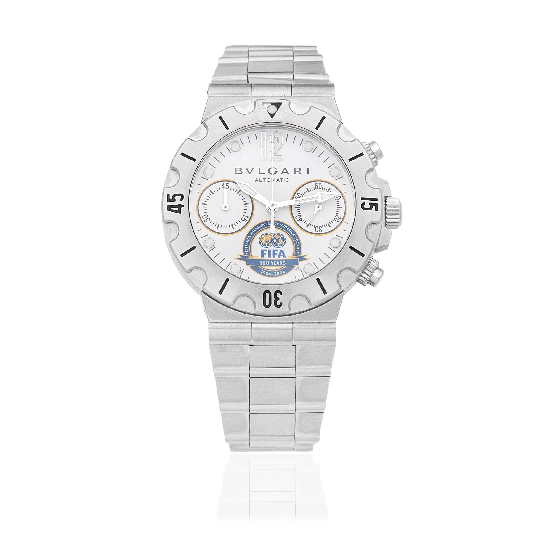 Bulgari Diagono SCB38S 38mm Stainless steel White