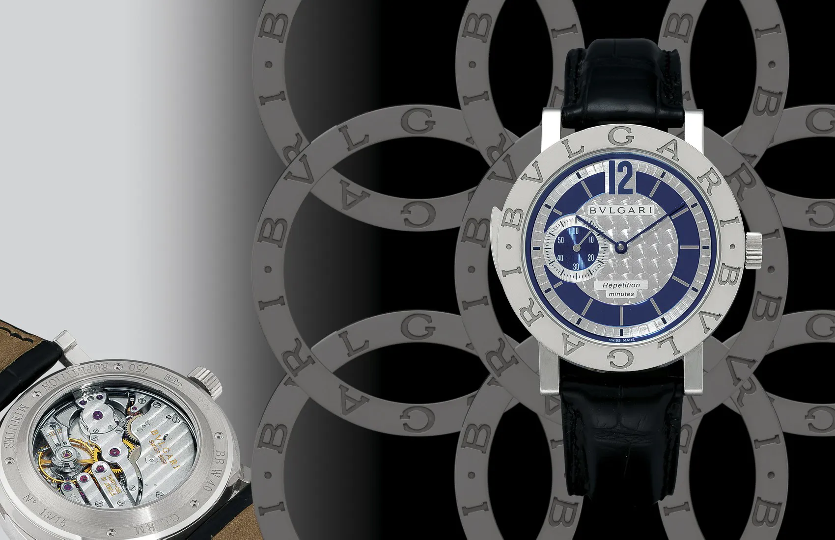 Bulgari 40mm White gold Silver