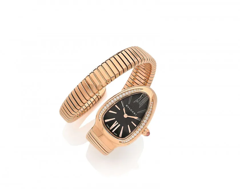 Bulgari Snakes 23mm Rose gold Black