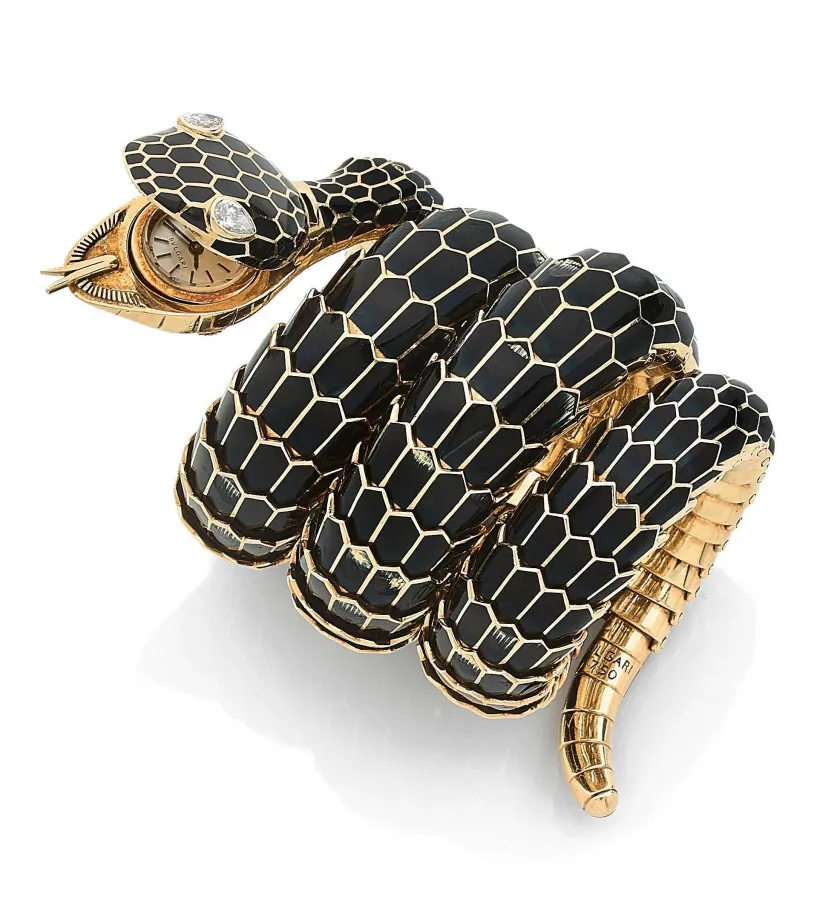 Bulgari Snakes 16mm Yellow gold Silver