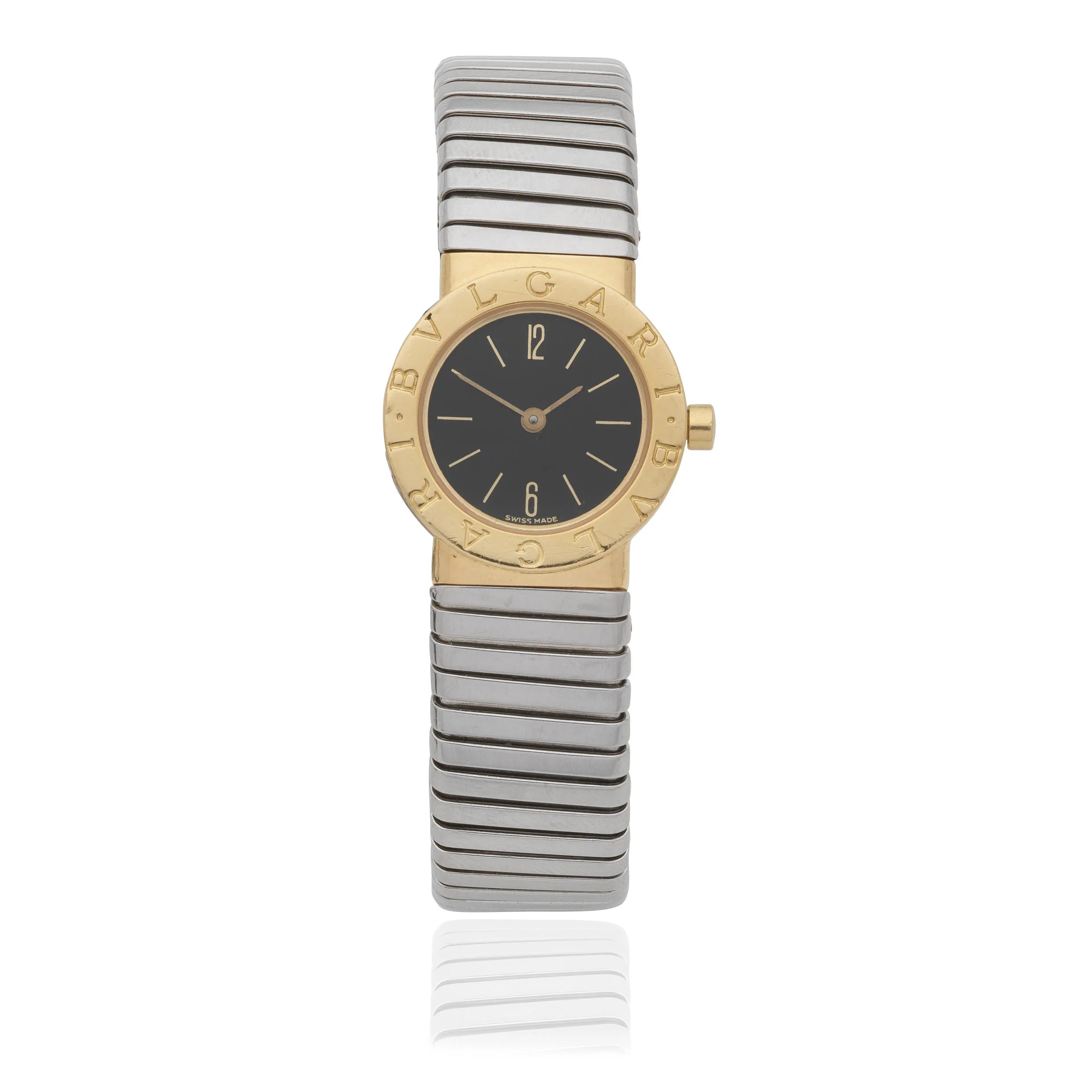 Bulgari Tubogas BB 23 2T 22mm Yellow gold Black