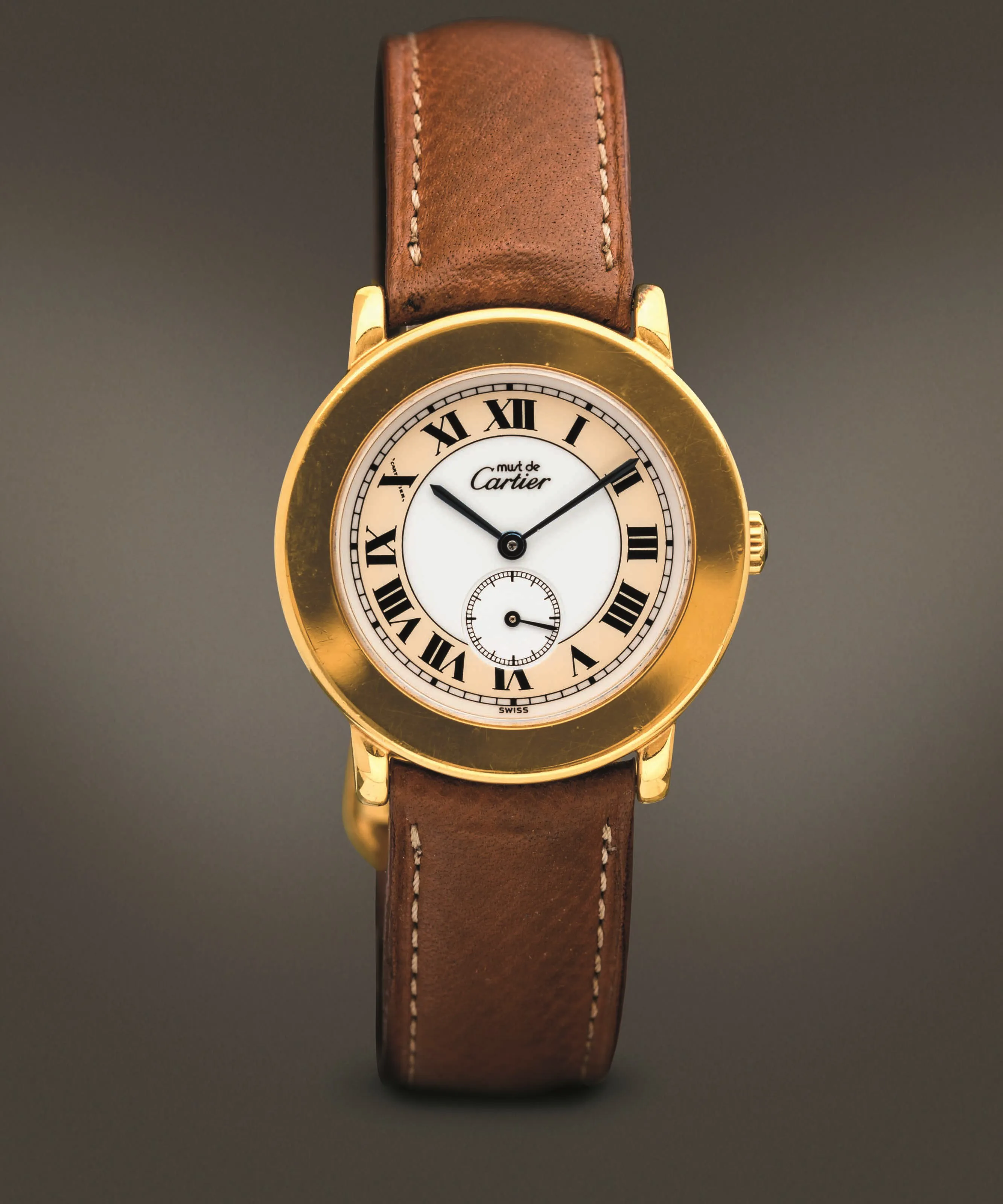 Cartier Must Ronde 1810 33mm Yellow gold White