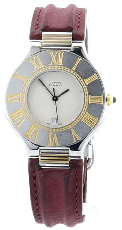 Cartier Must 21 126 00 P 35mm Yellow gold and Stainless steel Champagne