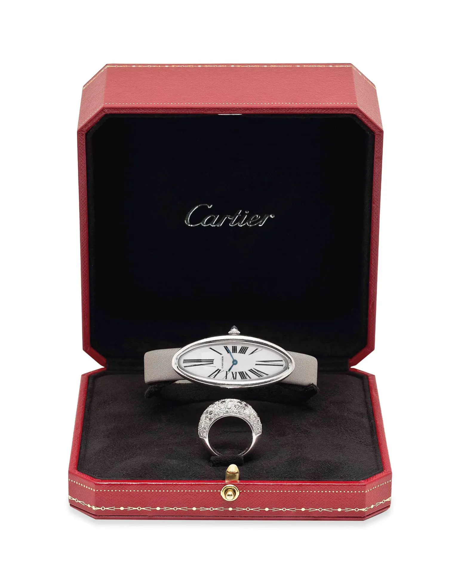 Cartier 2514 22mm White gold Silver