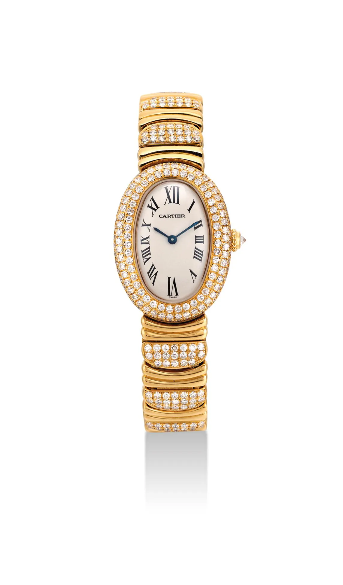 Cartier Baignoire 1950 1 22.5mm Yellow gold Silver