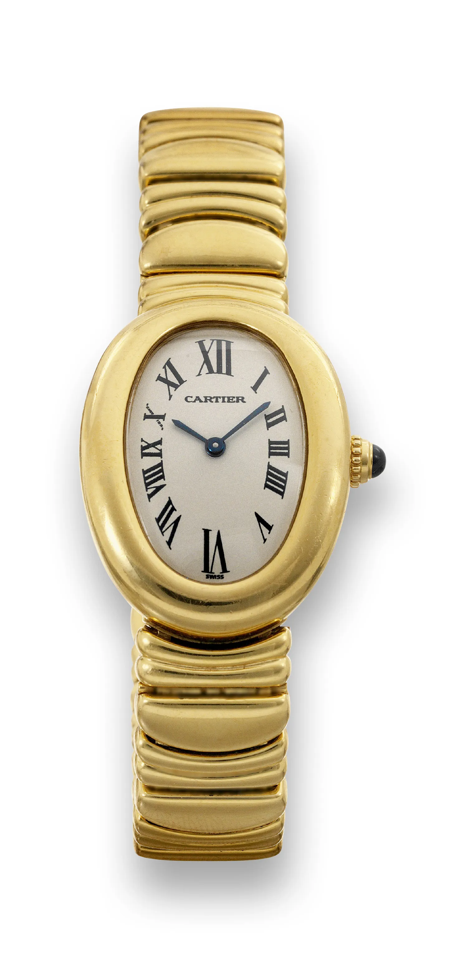 Cartier Baignoire 1954 31mm Yellow gold Silver