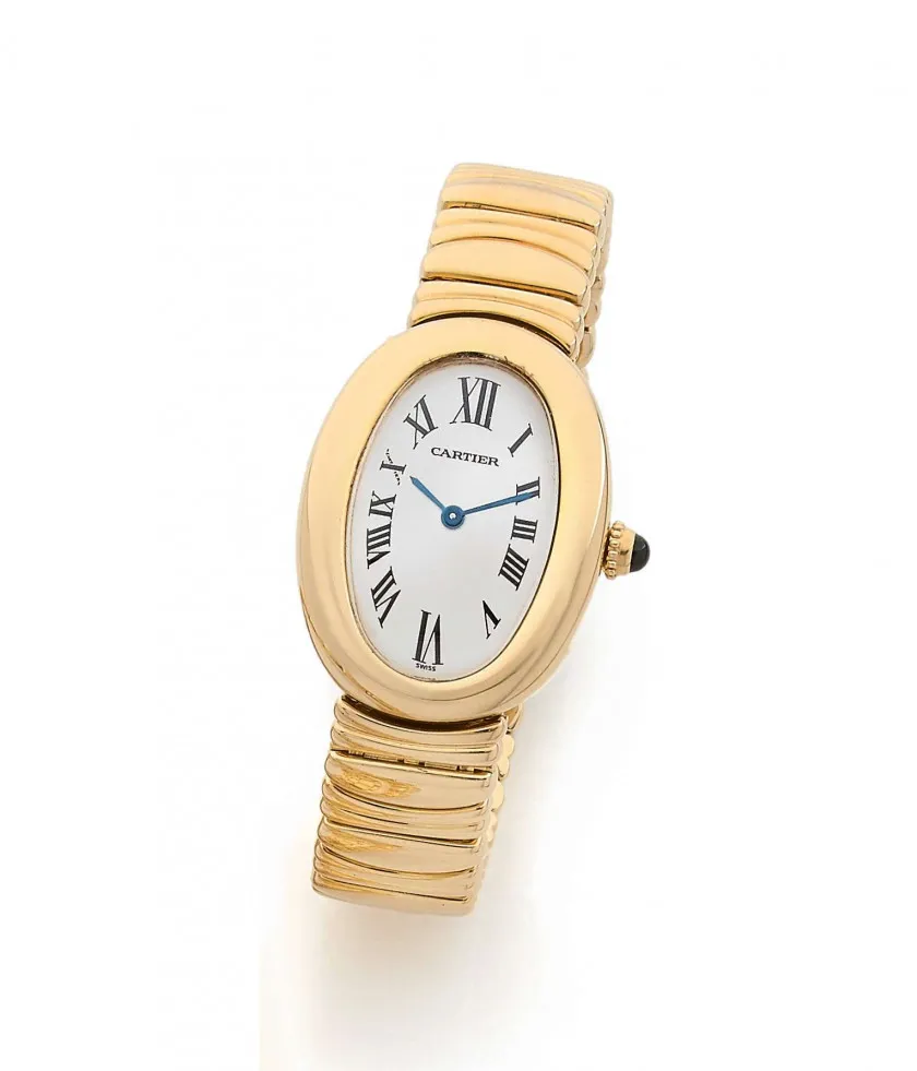 Cartier Baignoire 1954 22mm Yellow gold Cream