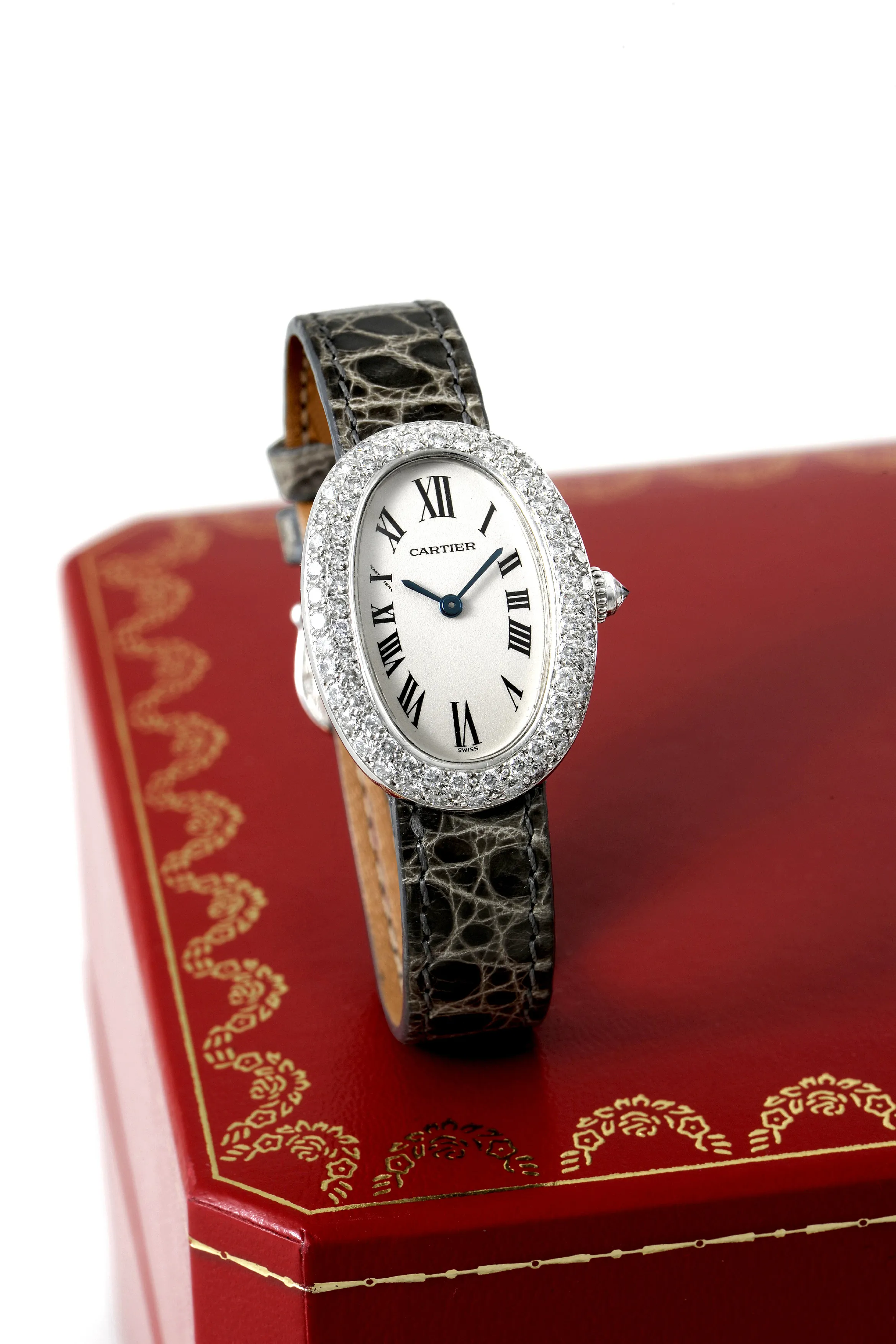 Cartier Baignoire 1955 31mm White gold Silver