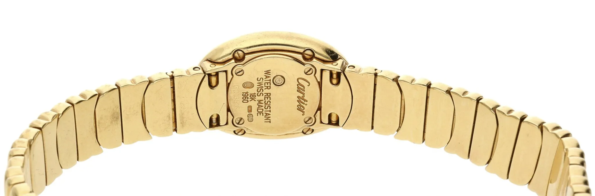 Cartier Baignoire 1960 25mm Yellow gold Silver 4