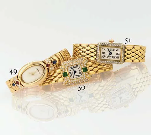 Cartier Baignoire 1960 24mm Yellow gold Silver