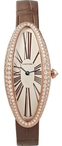 Cartier Baignoire Allongée WJBA0006 47mm Rose gold Silver