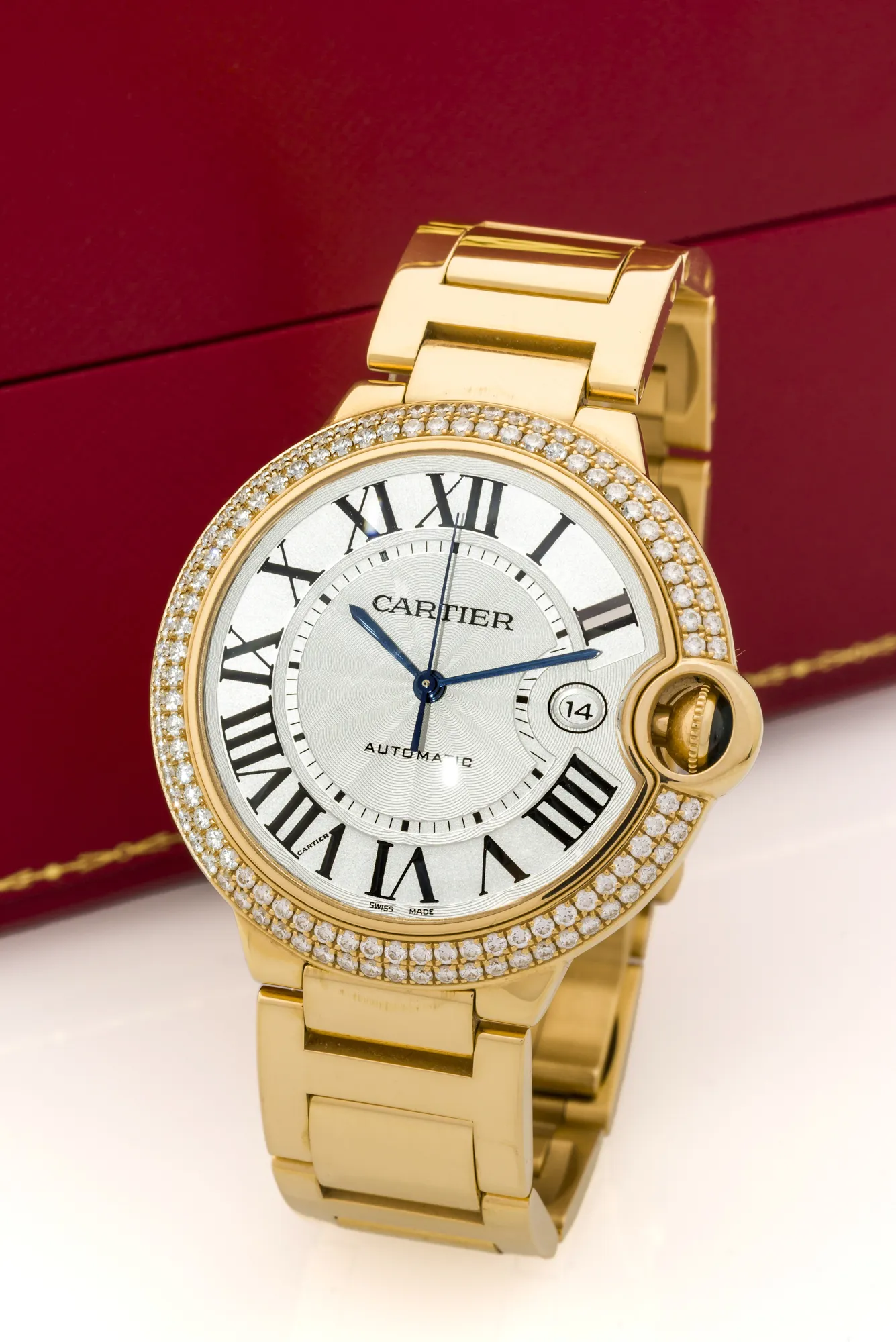 Cartier Ballon Bleu 2999 42mm Rose gold Guilloché