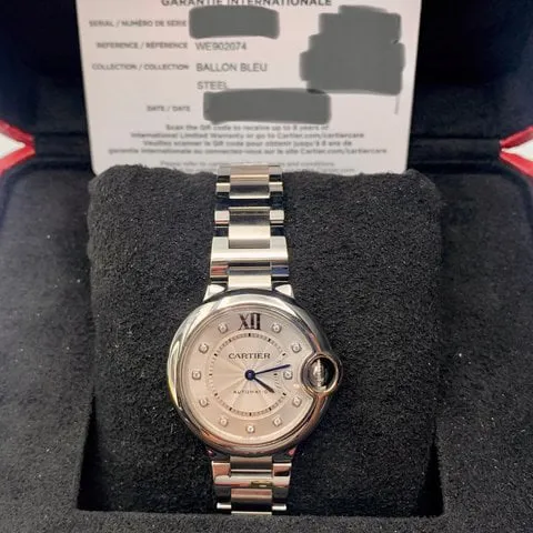 Cartier Ballon Bleu 33mm WE902074 33mm Stainless steel Silver