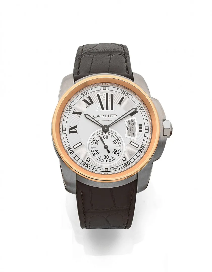 Cartier Calibre de Cartier 3299 45mm Rose gold guilloché central