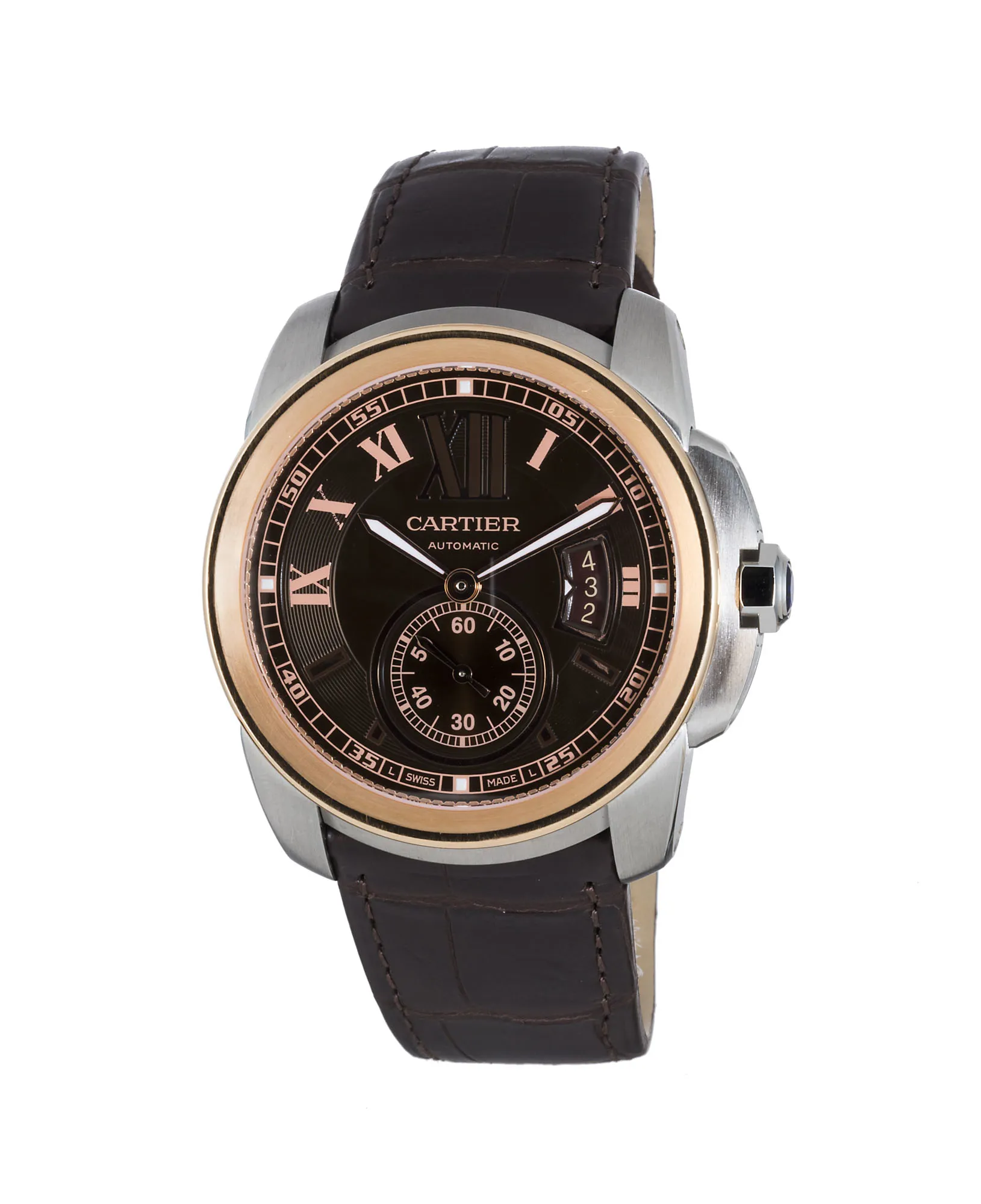 Cartier Calibre de Cartier 3389 43mm Rose gold Black