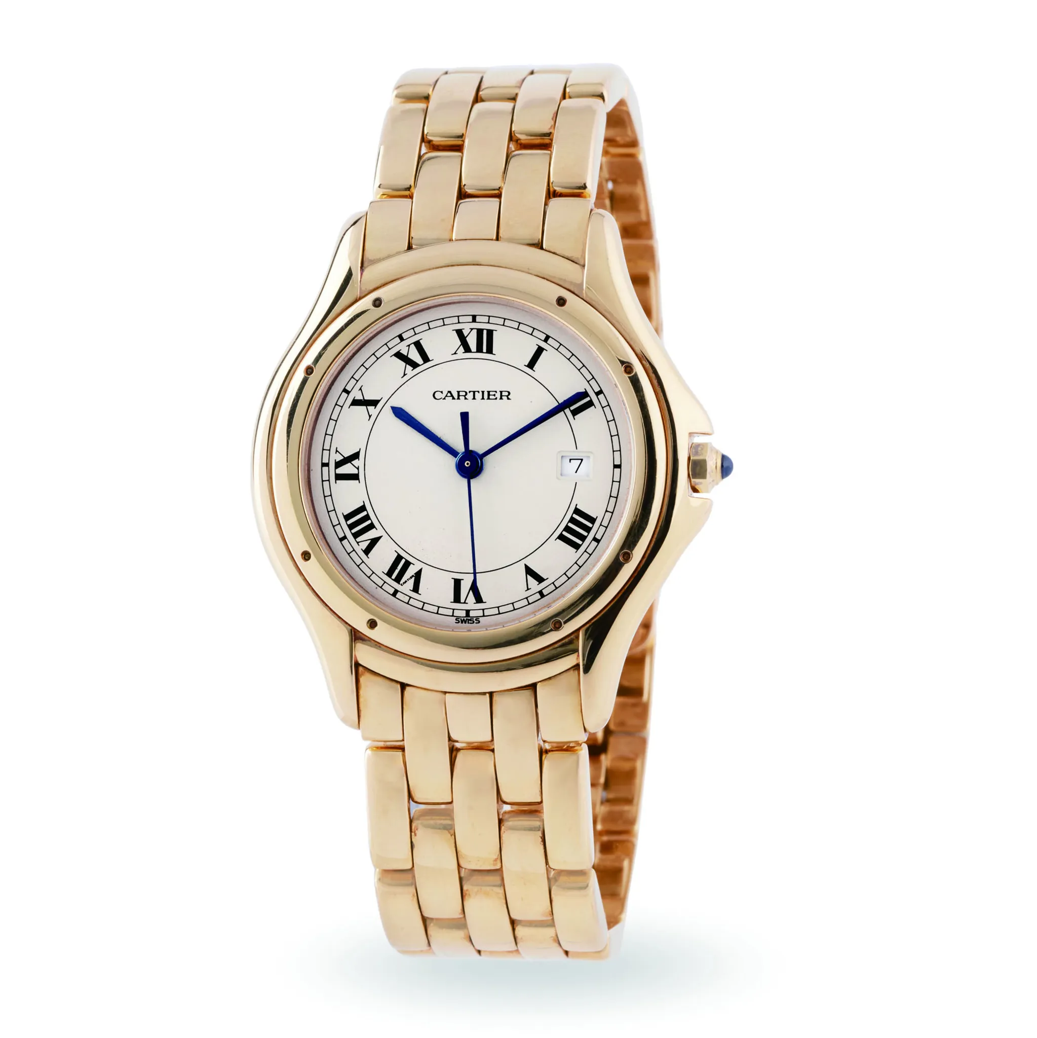 Cartier Cougar 887904 33mm Yellow gold Ivory