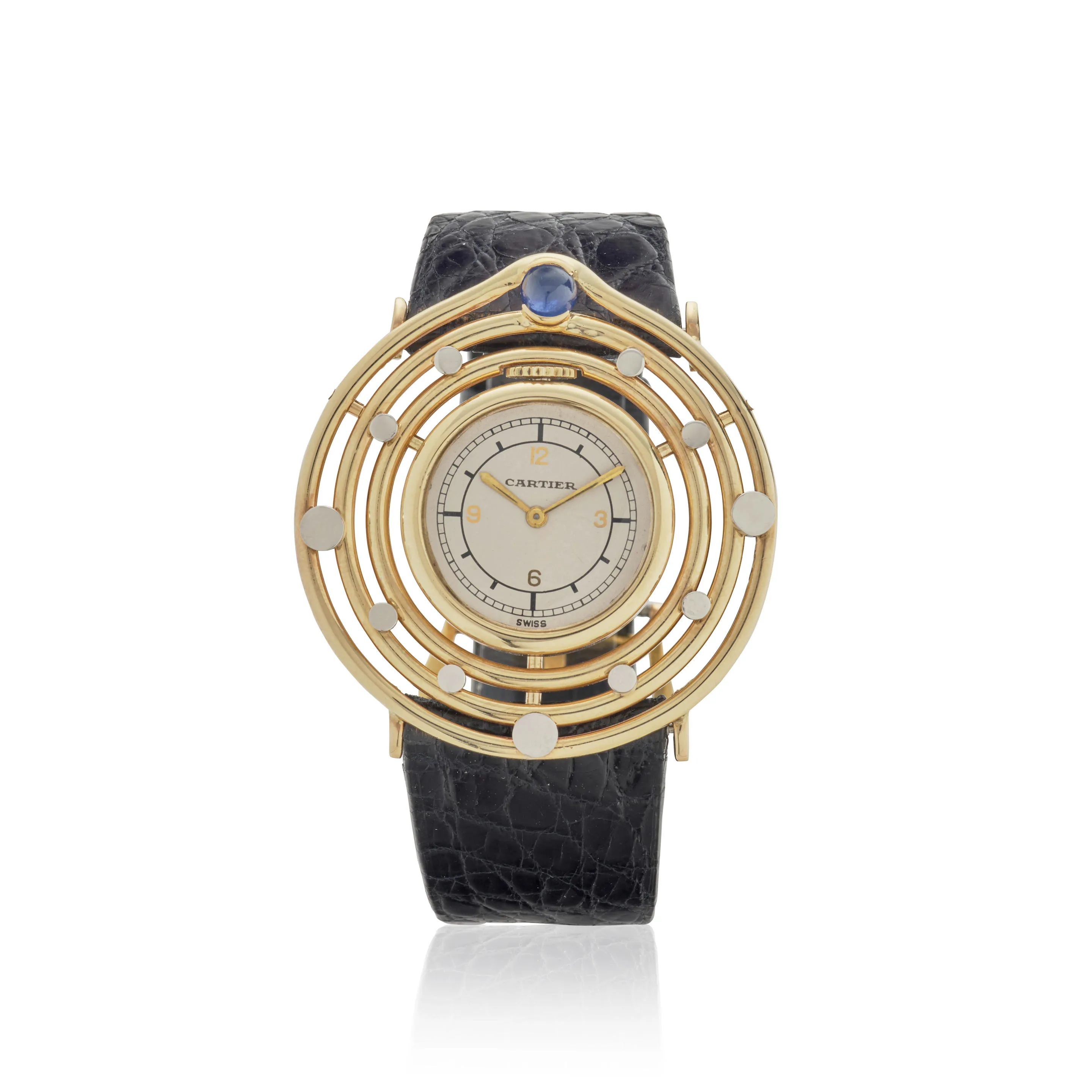 Cartier Helm 3796 42mm Yellow gold Cream