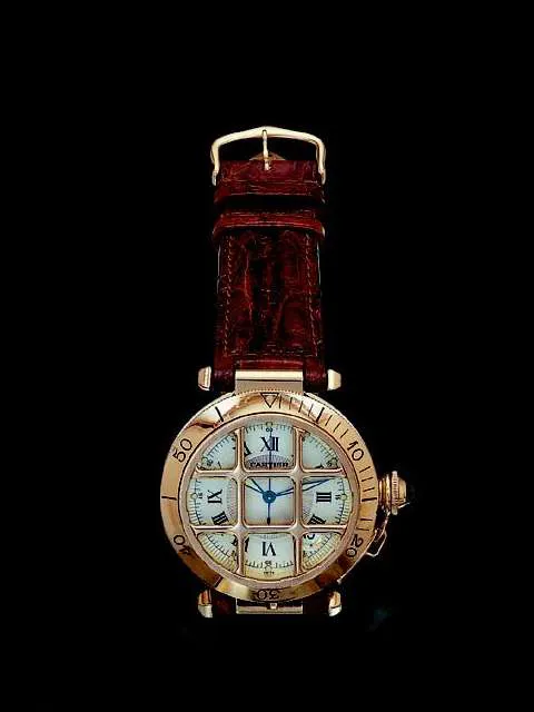 Cartier Pasha 1021 38mm 18k yellow gold Silver